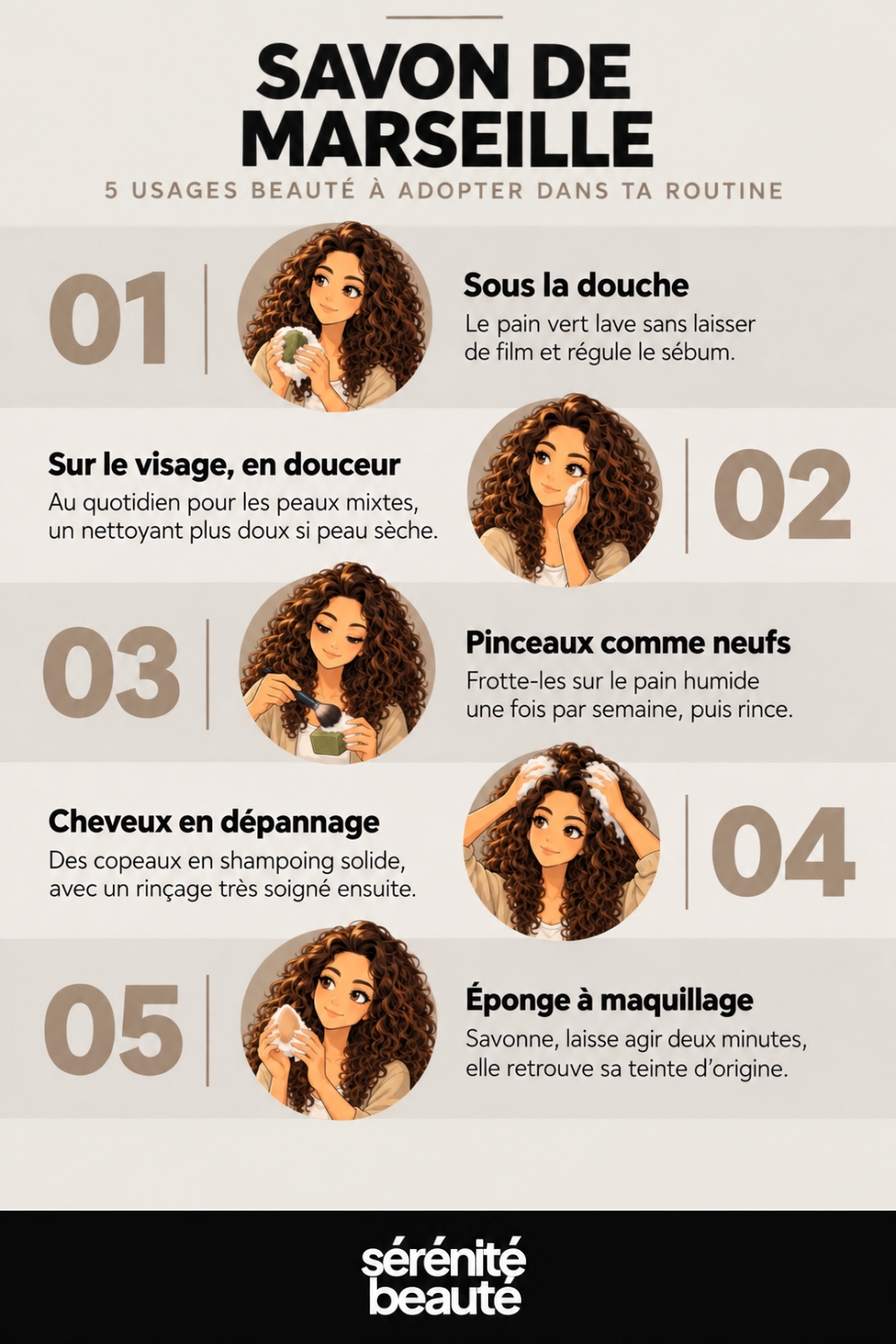 infographie savon de marseille routine beaute