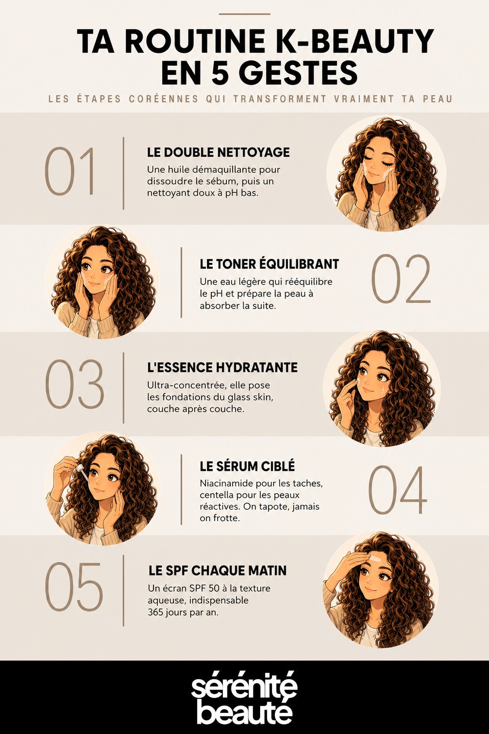 Infographie : routine skincare coréenne​