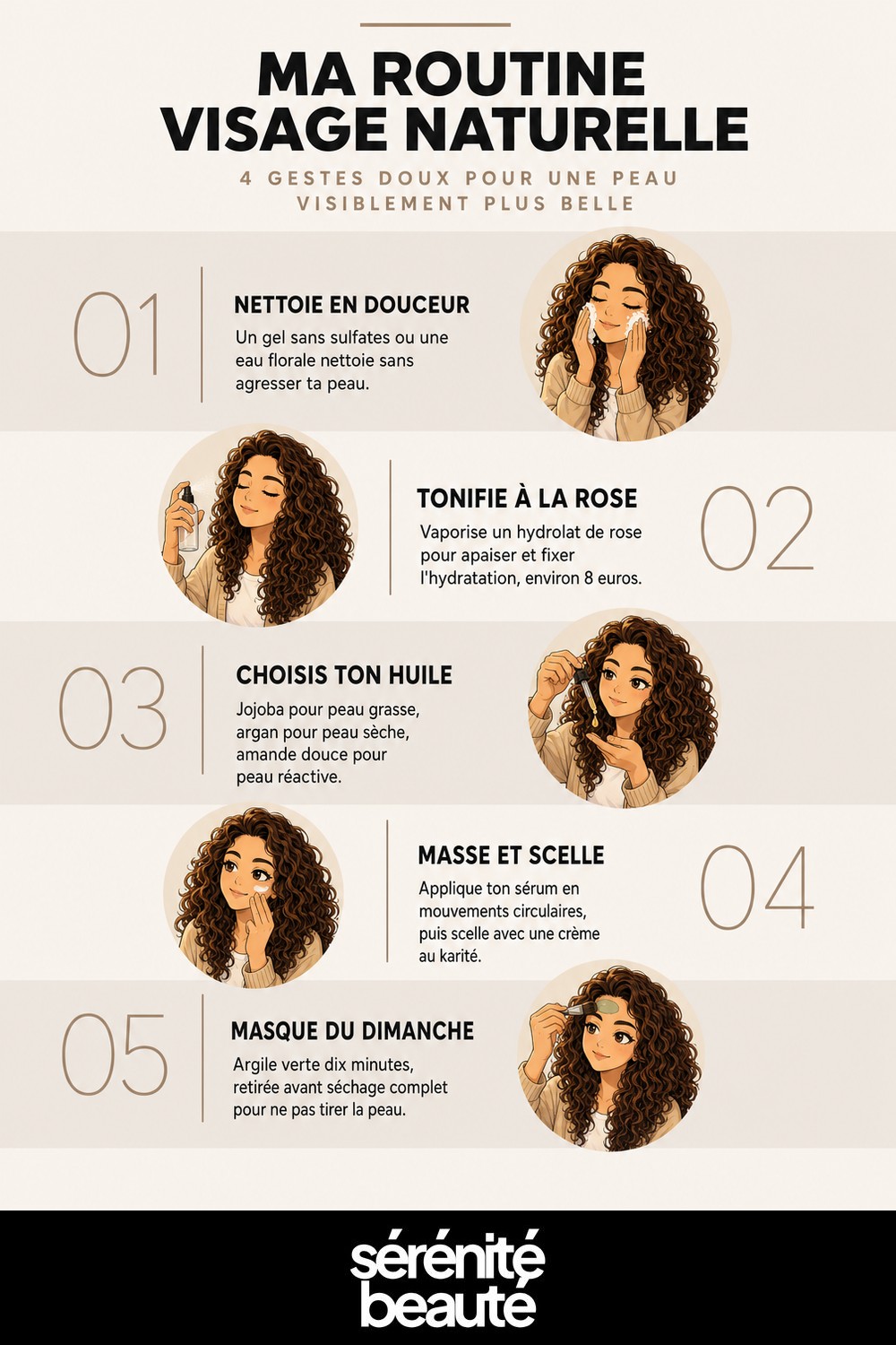 Infographie : soins naturels pour le visage